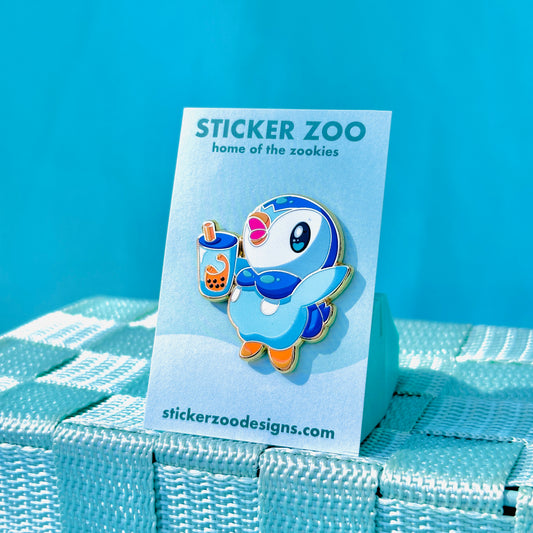 Blue Penguin with Thai Tea Pin