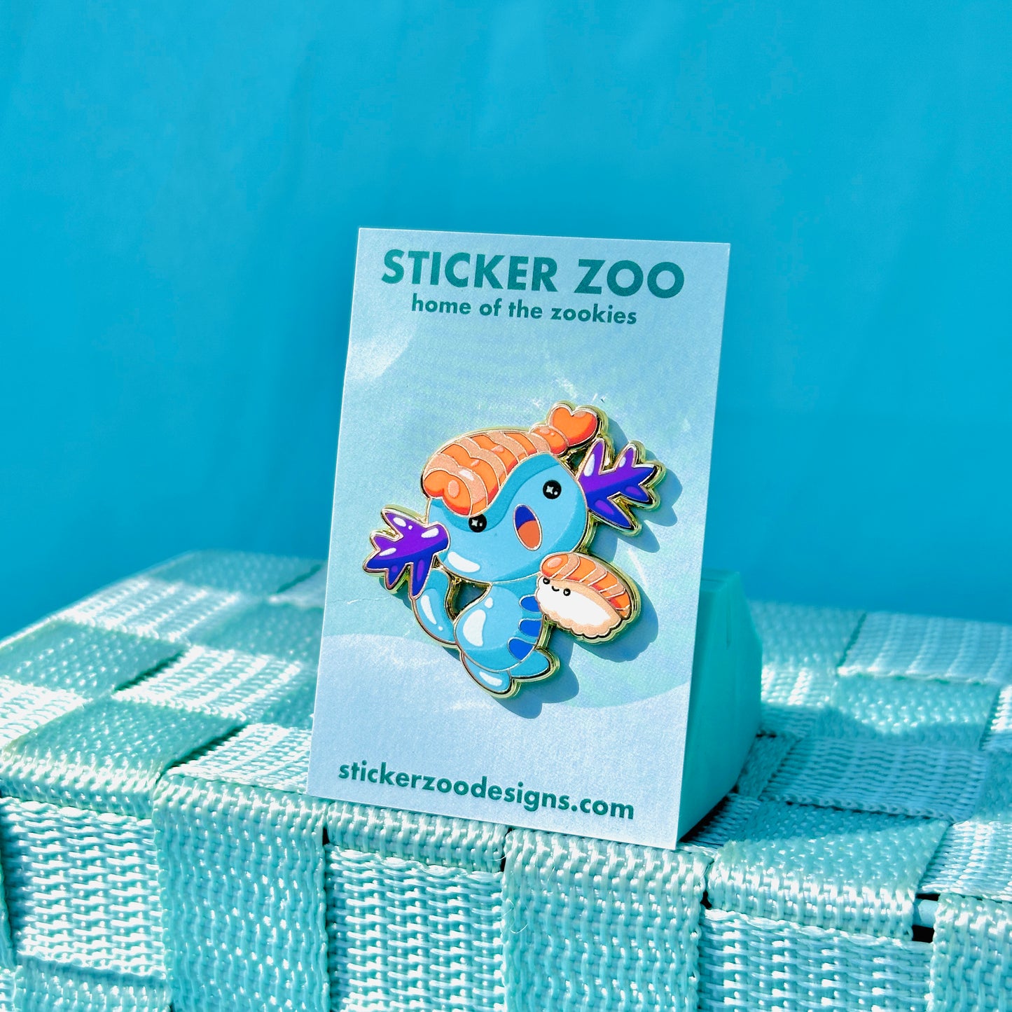 Axolotl with Sashimi Pin