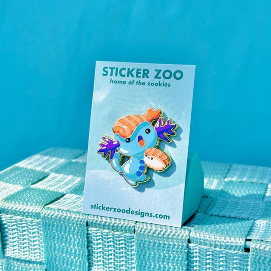 Axolotl with Sashimi Pin