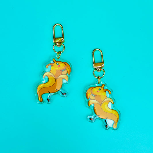 Sluggie Keychain (based on Santa Cruz Slugs)