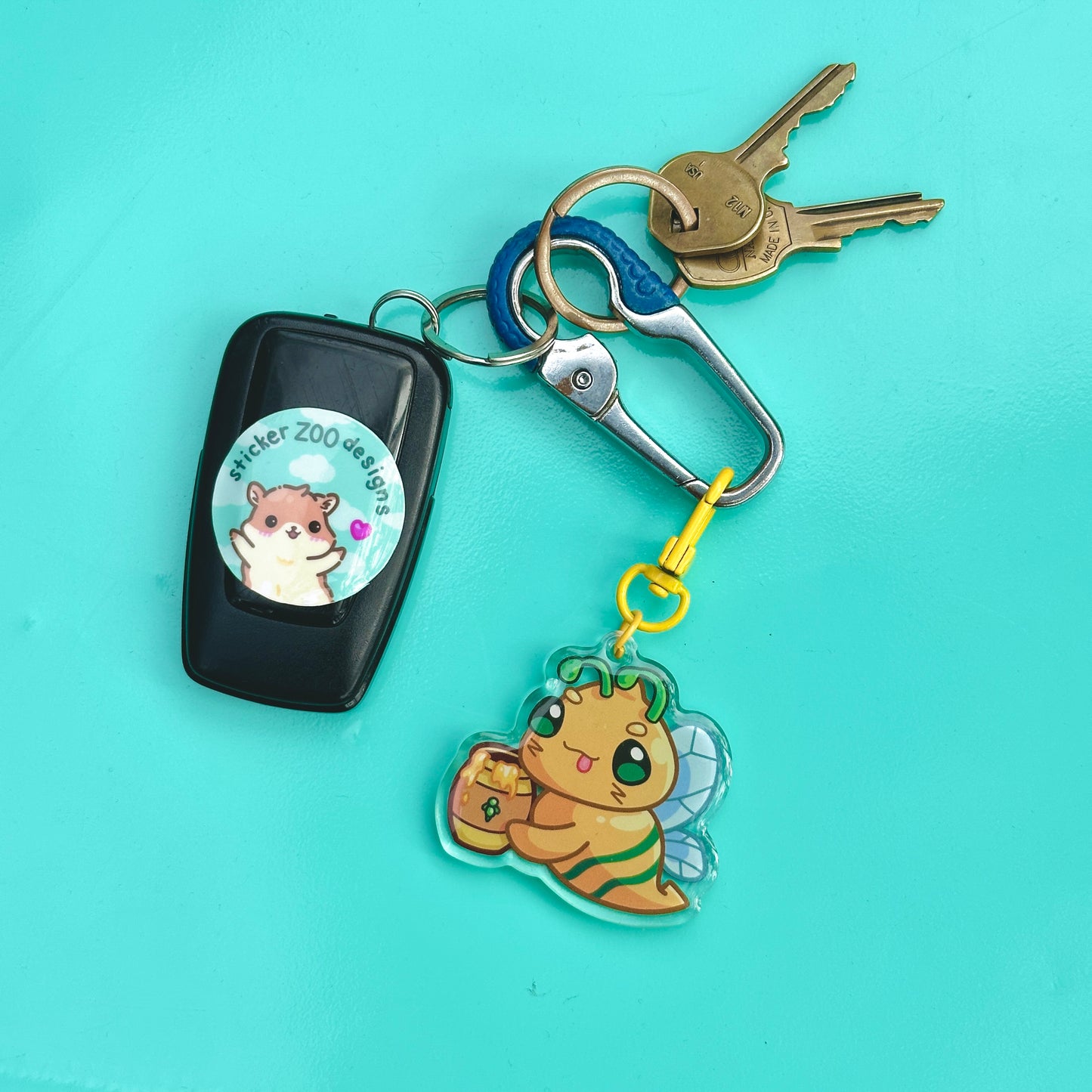 Hunnie Keychain (based on Sacramento Hornets)