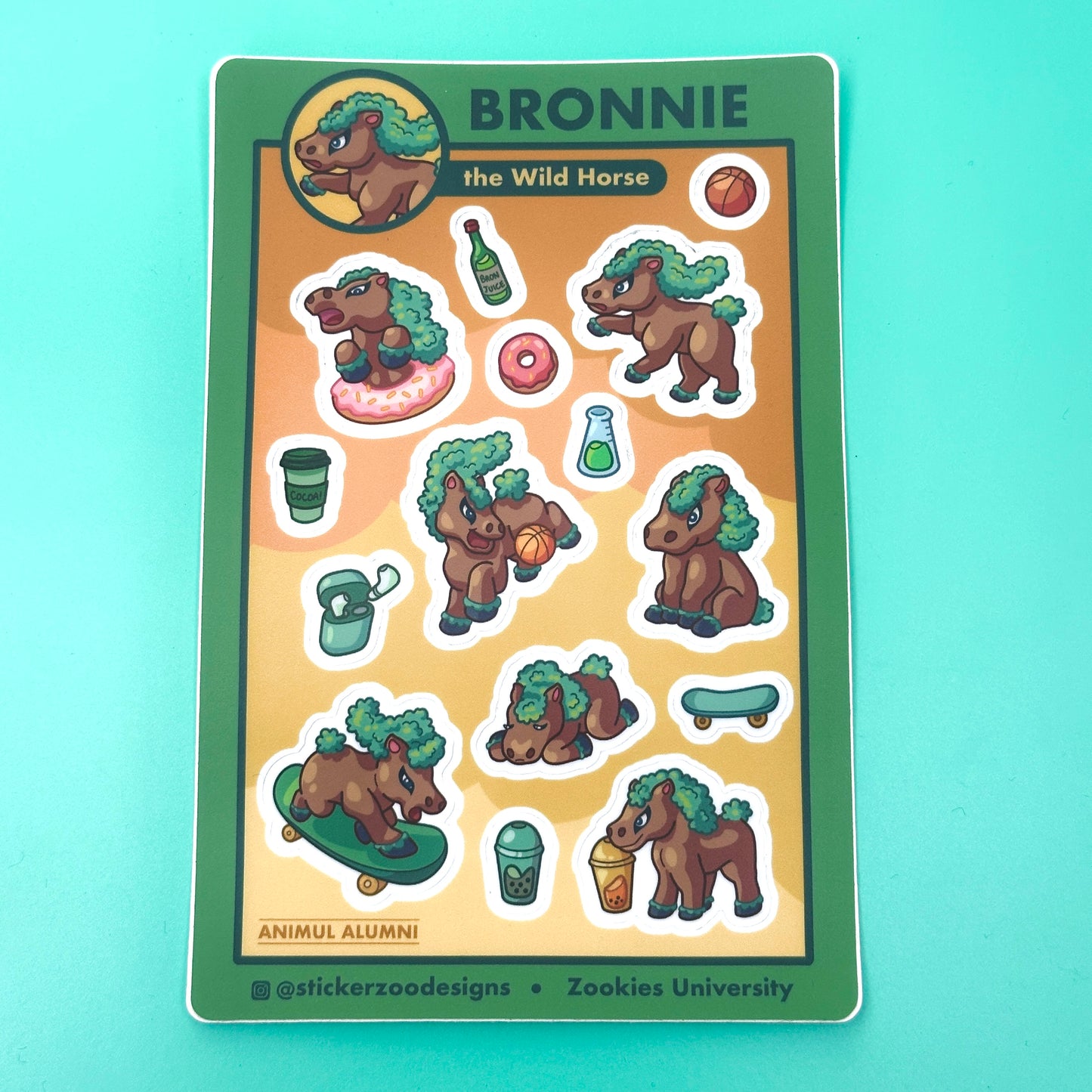 Bronnie Sticker Sheet (based on Pomona Bronco)