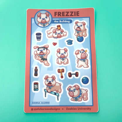 Frezzie Sticker Sheet (based on Fresno Bulldog)