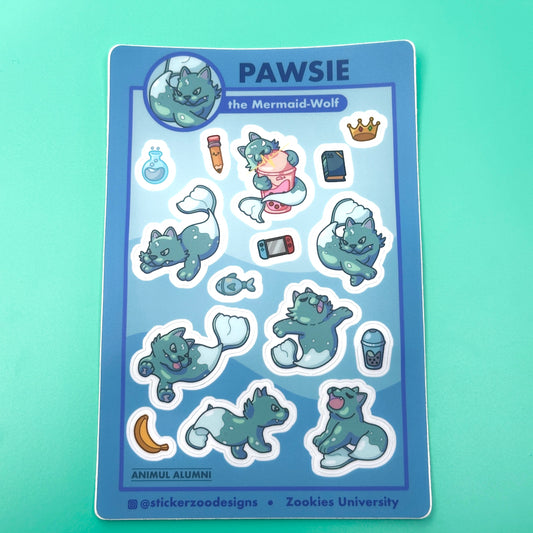 Pawsie Sticker Sheet (based on Sonoma Seawolf)