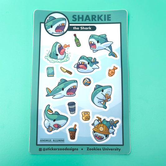 Sharkie Sticker Sheet (based on Long Beach Sharks)