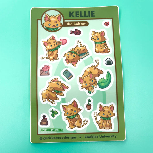 Kellie Sticker Sheet (based on Merced Bobcat)