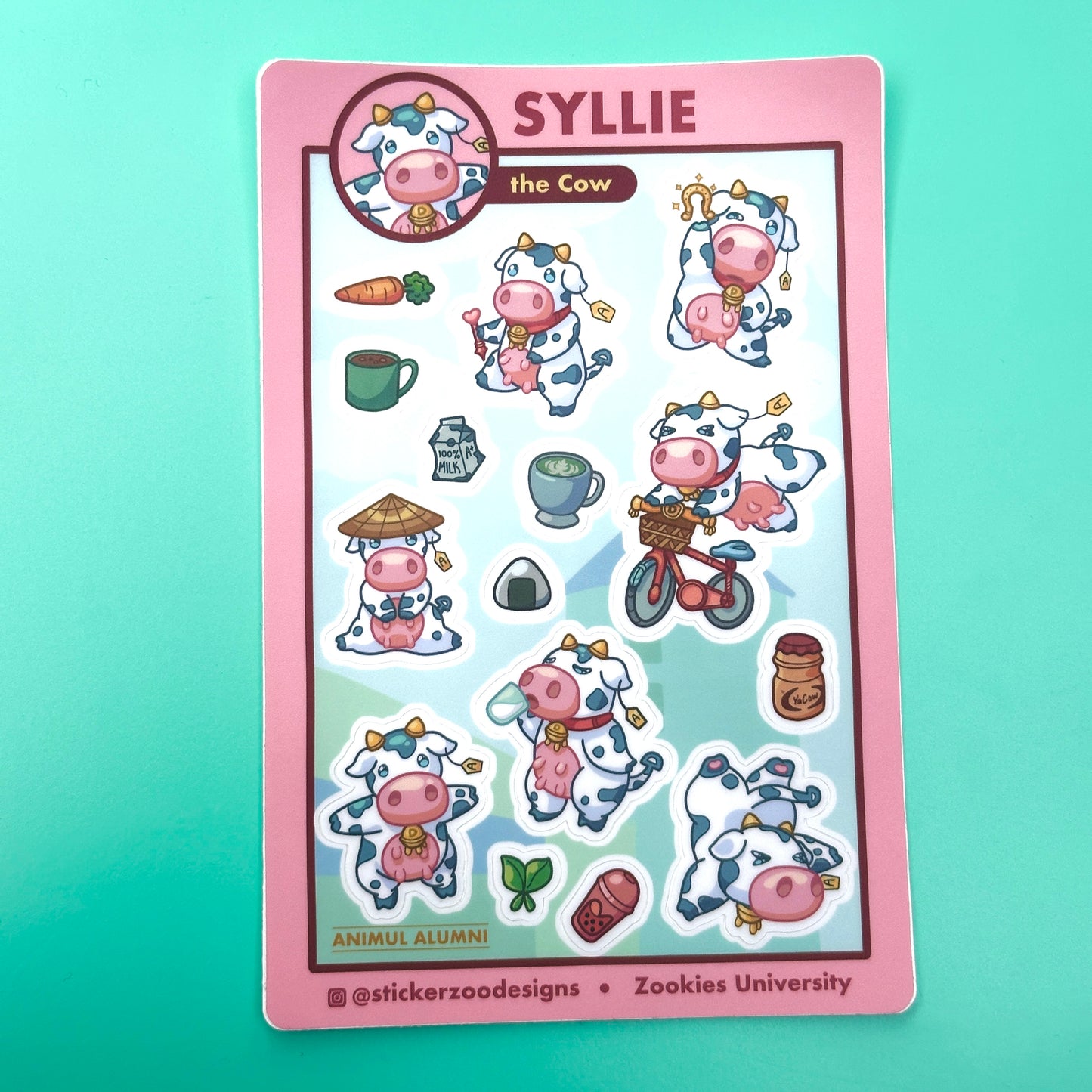 Syllie Sticker Sheet (based on Davis Cowtown)