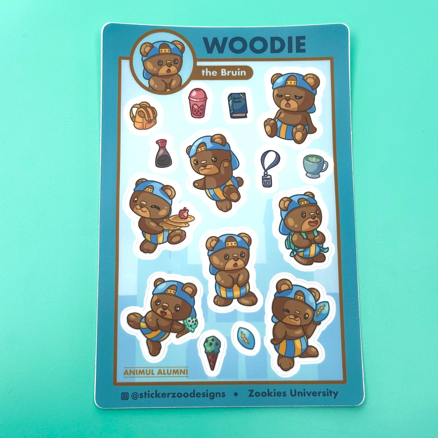 Woodie Sticker Sheet (based on UCLA Bruin)