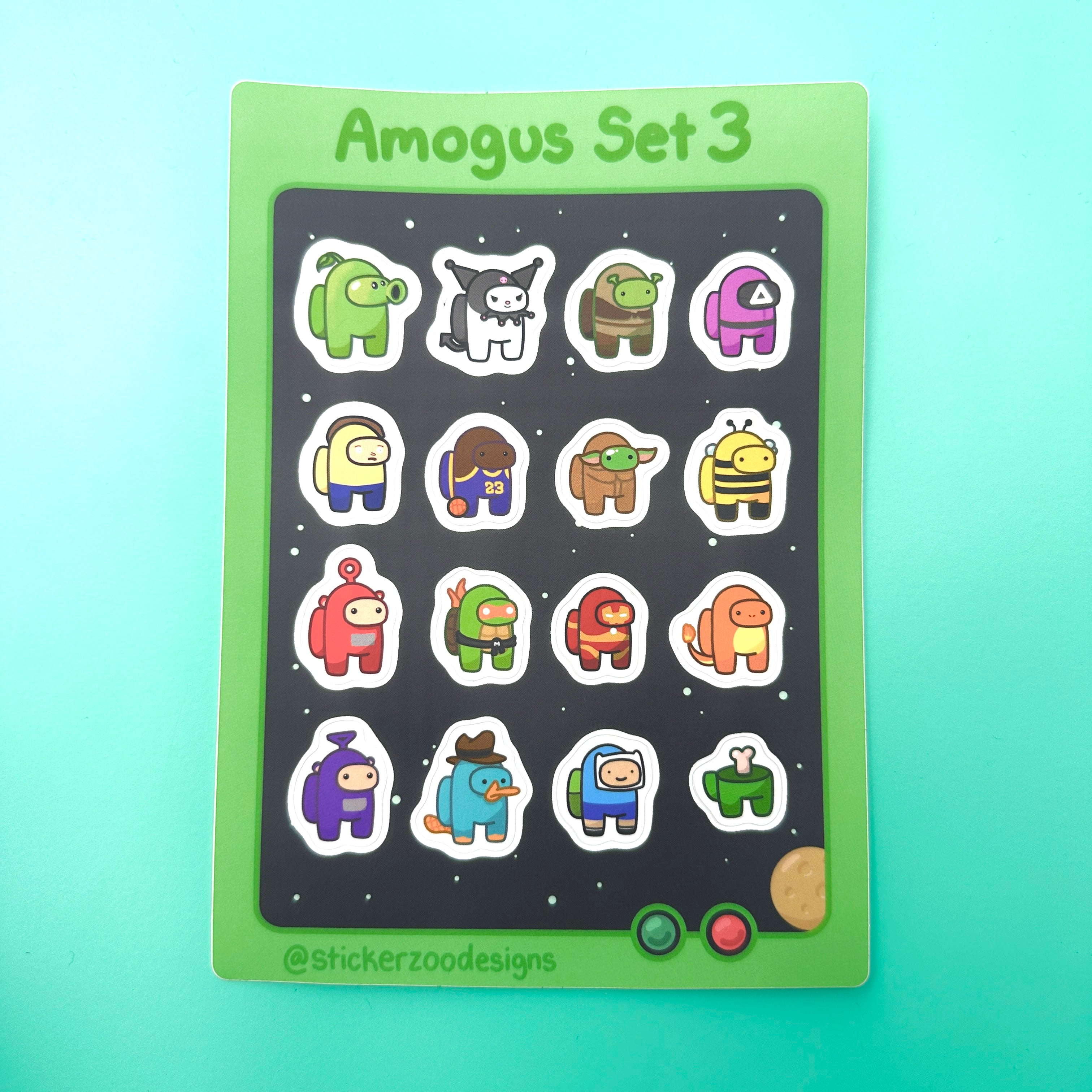 Crewmates Multiverse: Set 3 Sheet – Sticker Zoo Designs