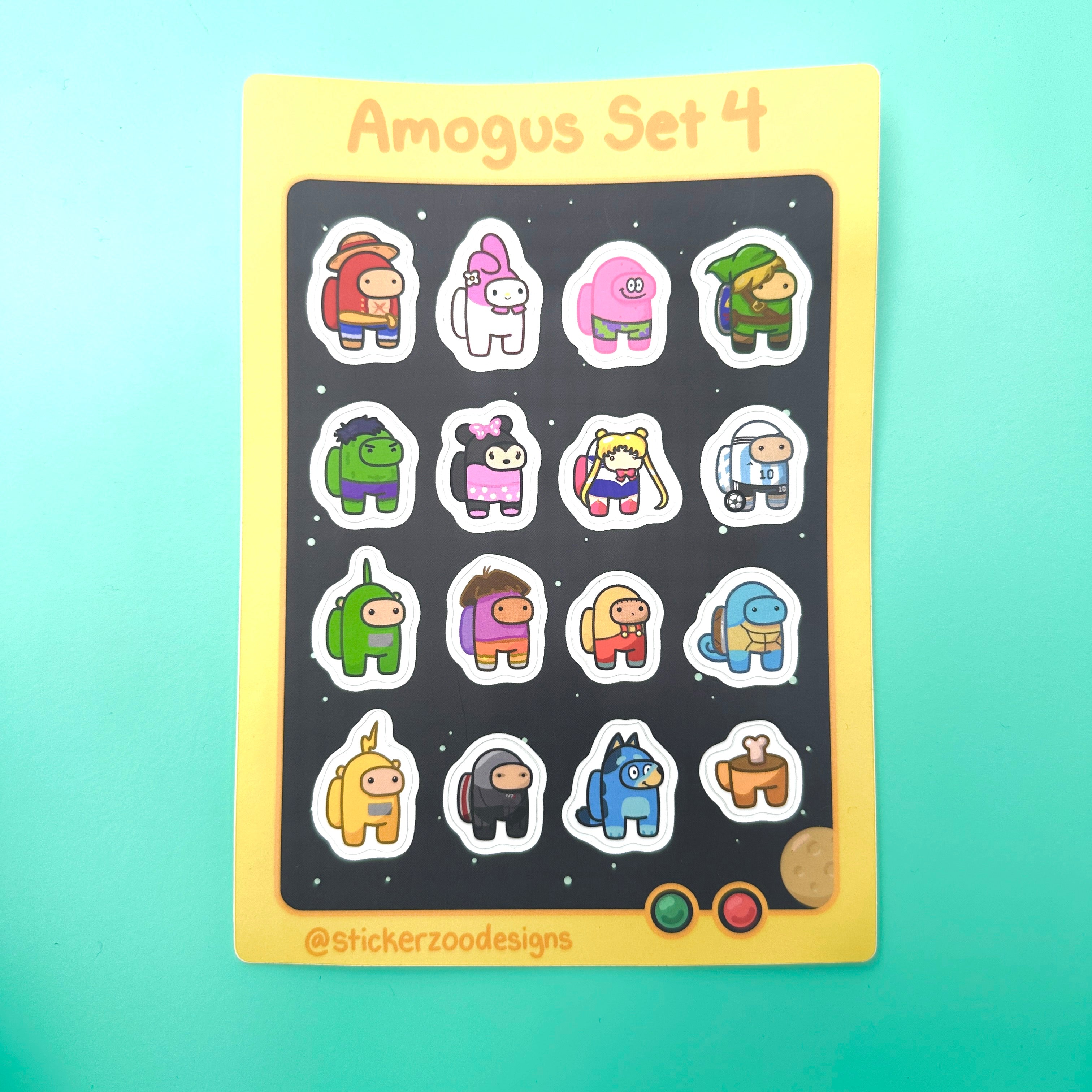Crewmates Multiverse: Set 4 Sheet – Sticker Zoo Designs