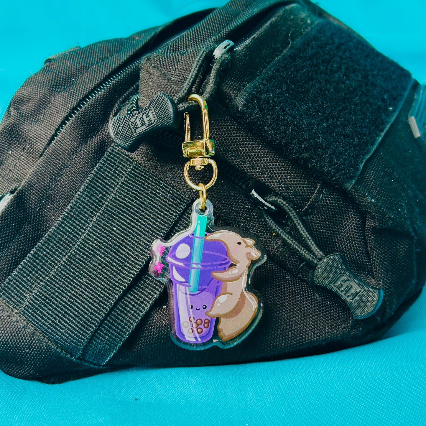 Anteater Hugging Purple Boba (inspired by UC Irvine)