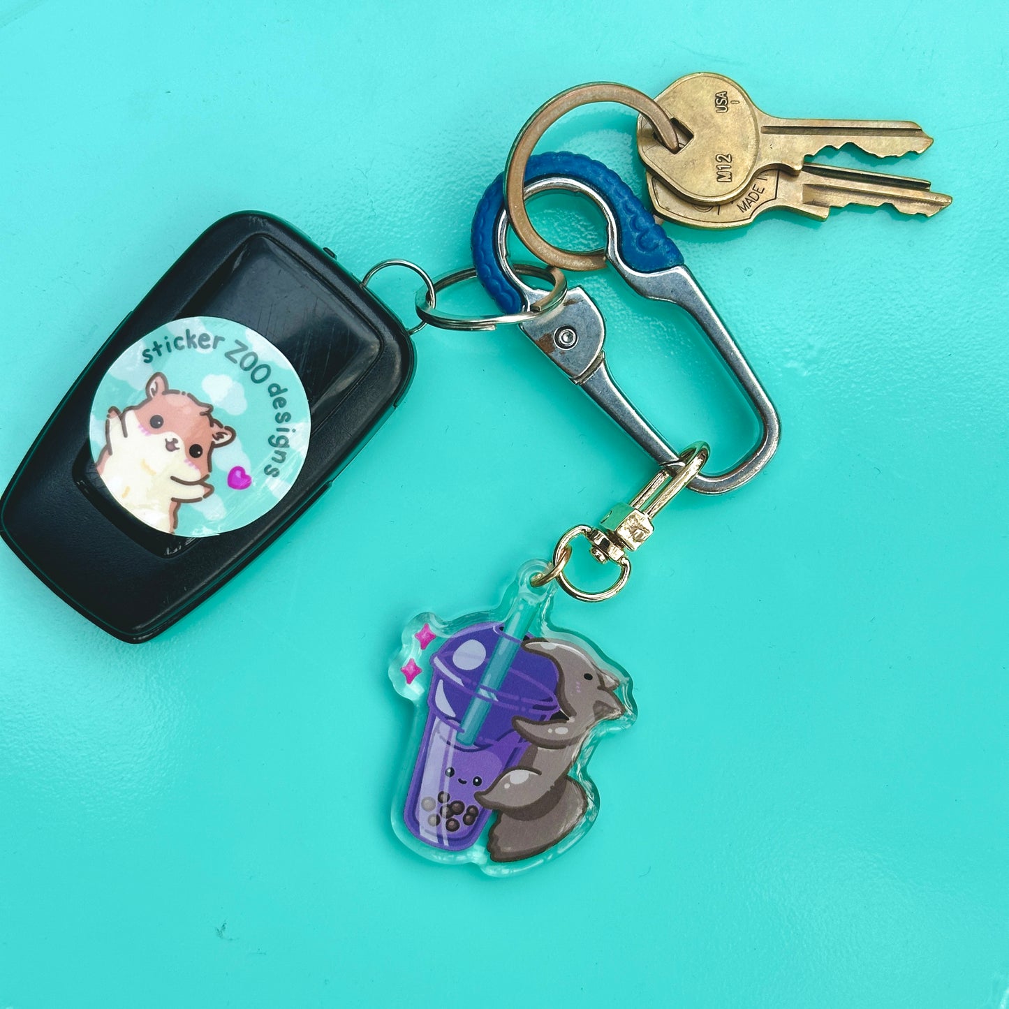 Anteater Hugging Purple Boba (inspired by UC Irvine)