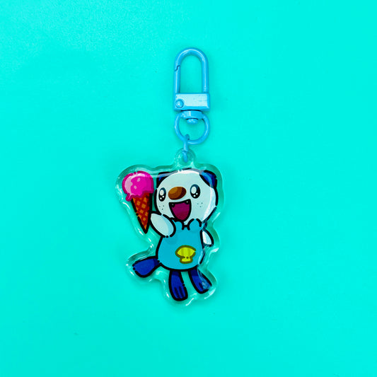 Blue Otter with Ice Cream