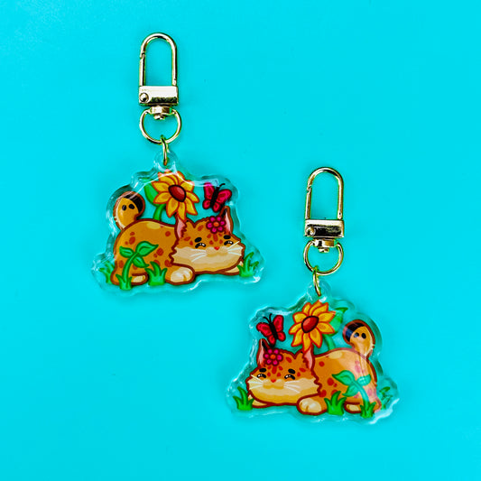 Bobcat in Flower Field (inspired by UC Merced)