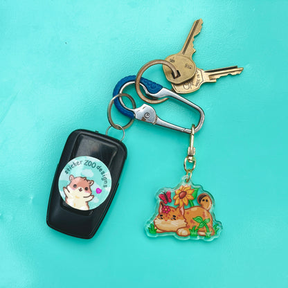 Bobcat in Flower Field (inspired by UC Merced)