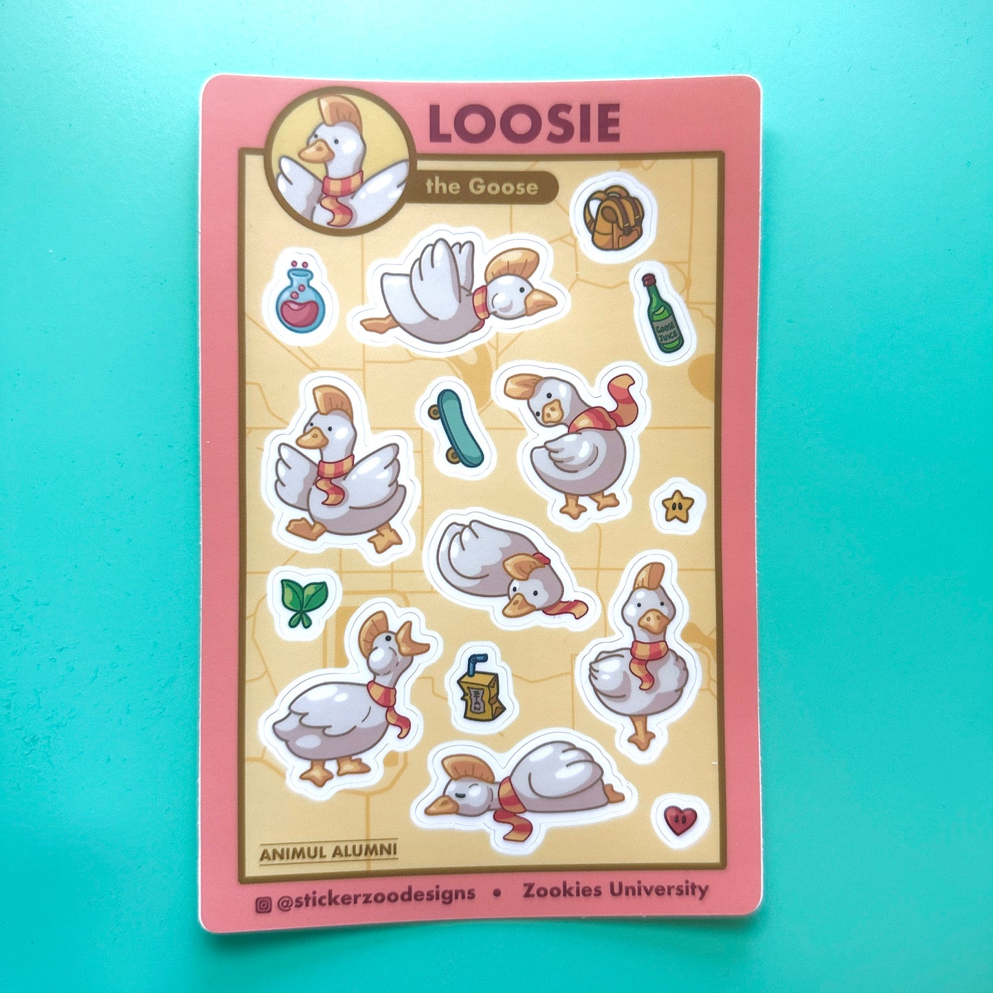 Loosie Sticker Sheet (based on Stanislaus State)