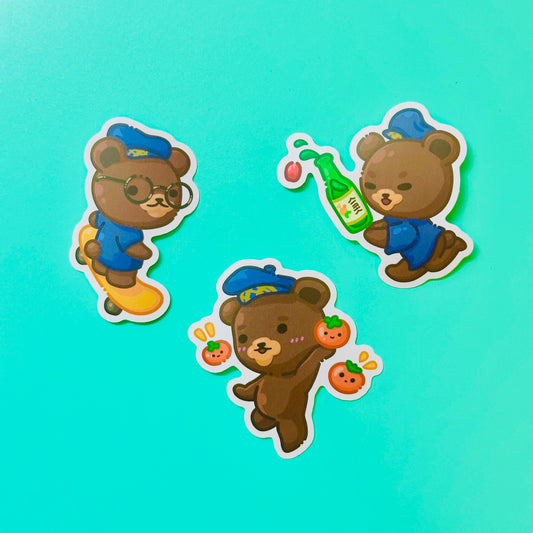 Bear Stickers inspired by UC Riverside Highlanders (Ver.1)