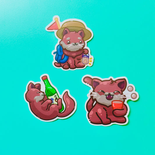 Wildcat Stickers inspired by Chico State Red Wildcats