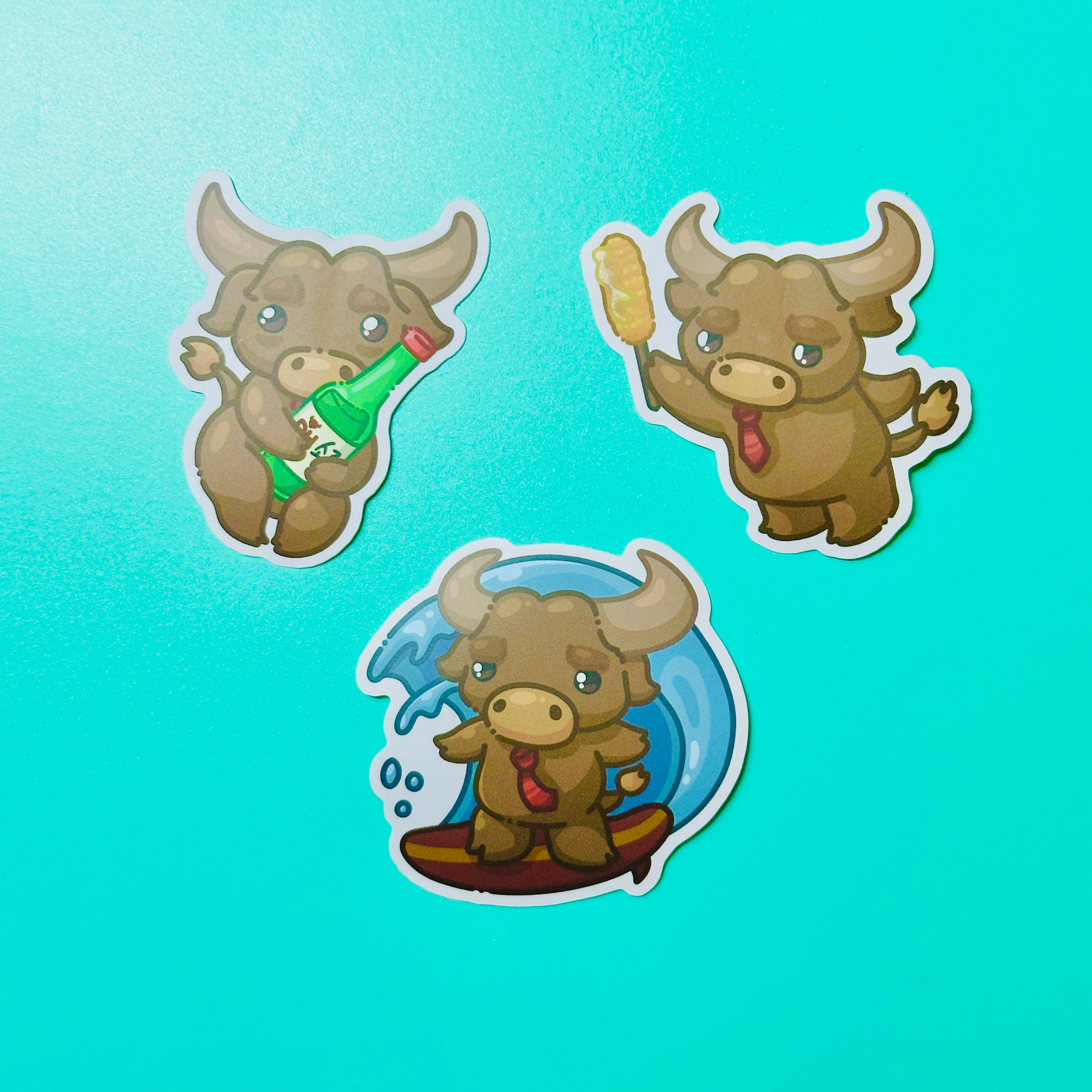 Bull Stickers inspired by Dominguez Hills – Sticker Zoo Designs