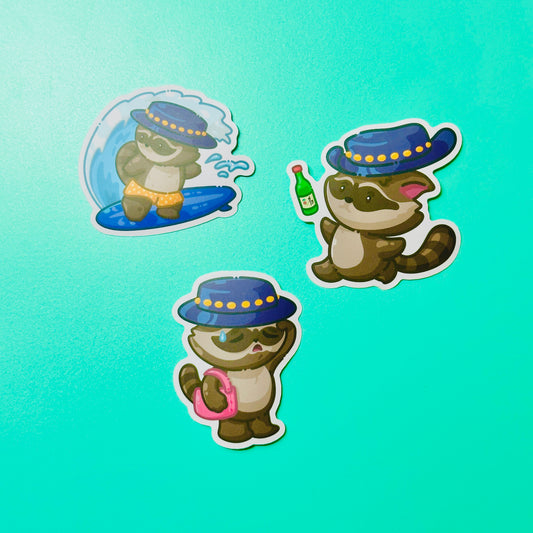 Mapache Stickers inspired by UC Santa Barbara Gauchos