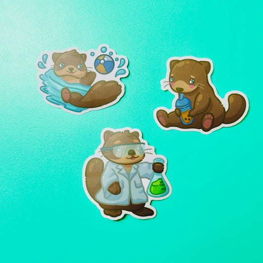 Otter Stickers inspired by CSU Monterey Bay