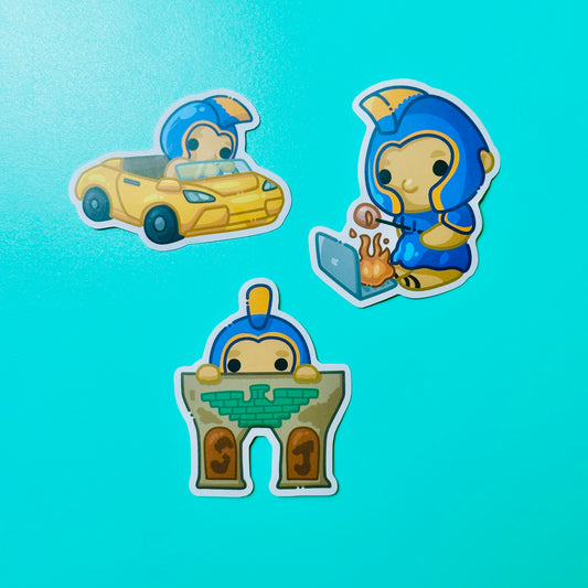 Spartan Chibi Stickers inspired by SJSU (Ver.2)