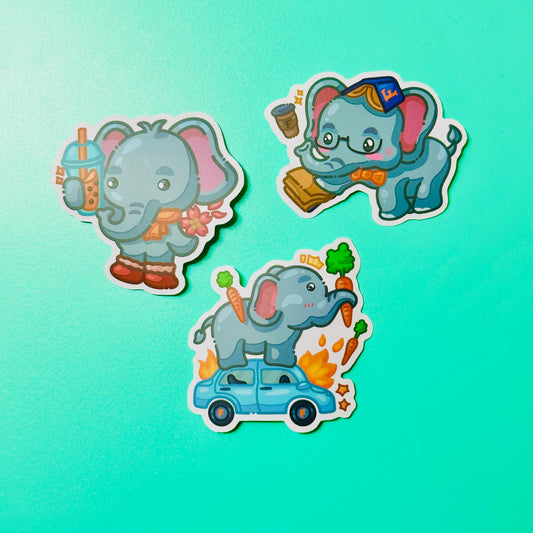 Elephant Stickers inspired by CSU Fullerton Titan (Ver. 2)