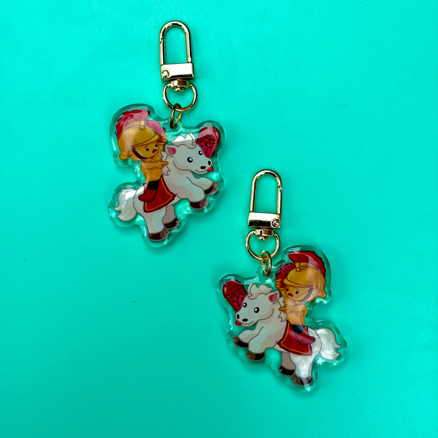 Trojan and White Horse with Red Boba (inspired by USC)