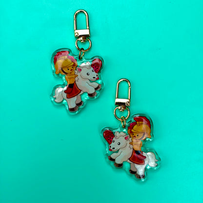 Trojan and White Horse with Red Boba (inspired by USC)