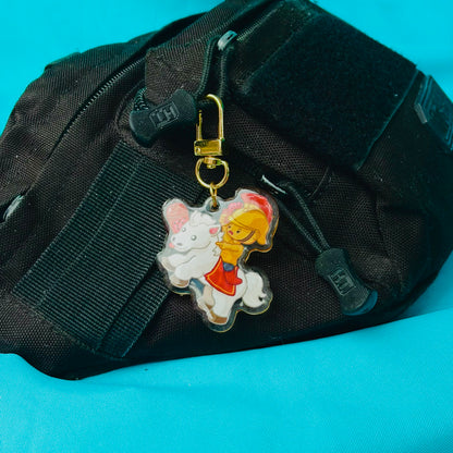 Trojan and White Horse with Red Boba (inspired by USC)