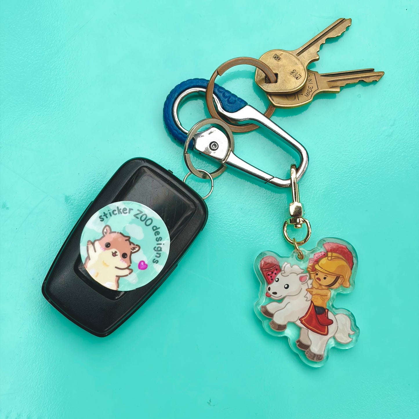 Trojan and White Horse with Red Boba (inspired by USC)