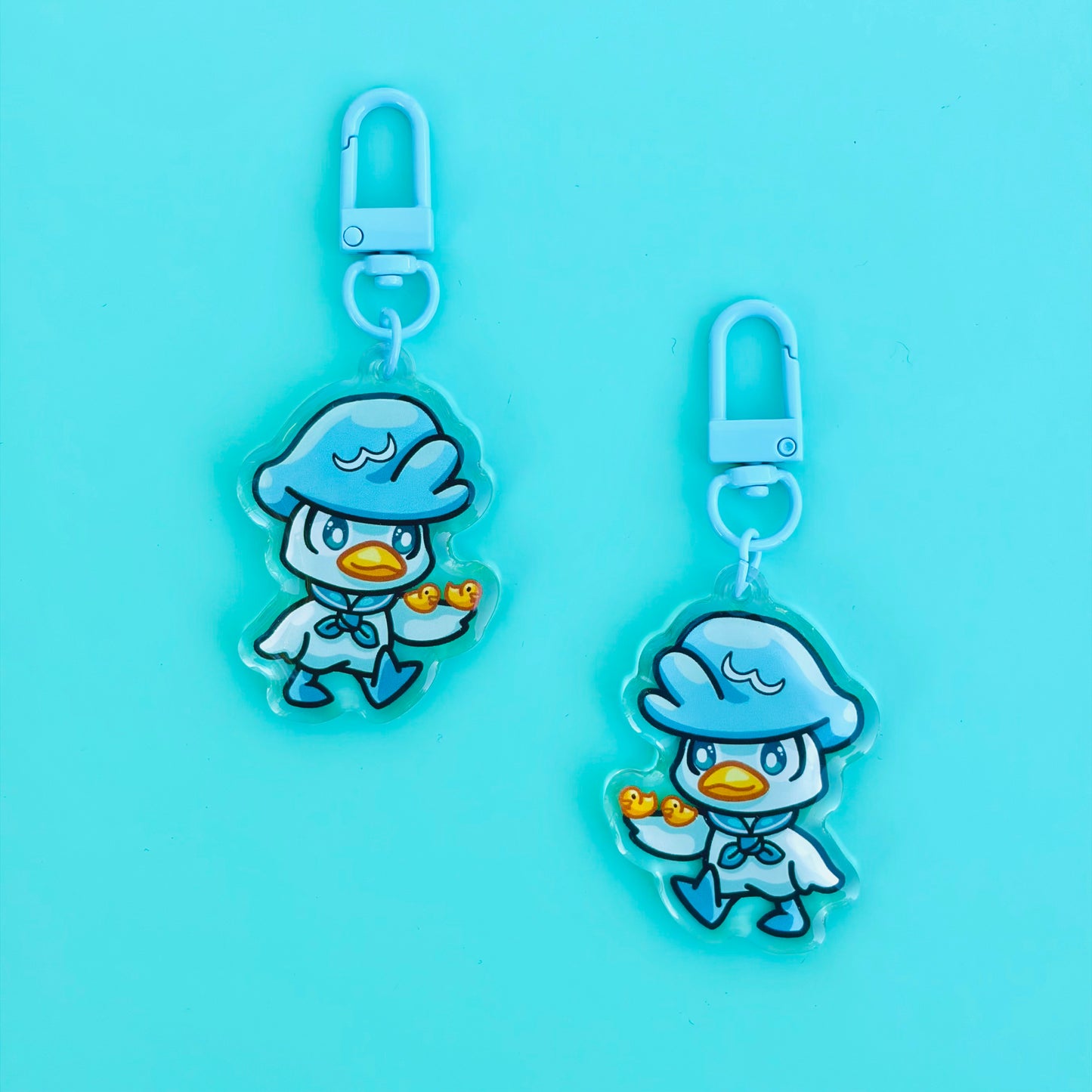 A Blue Duck and a Rubber Duck