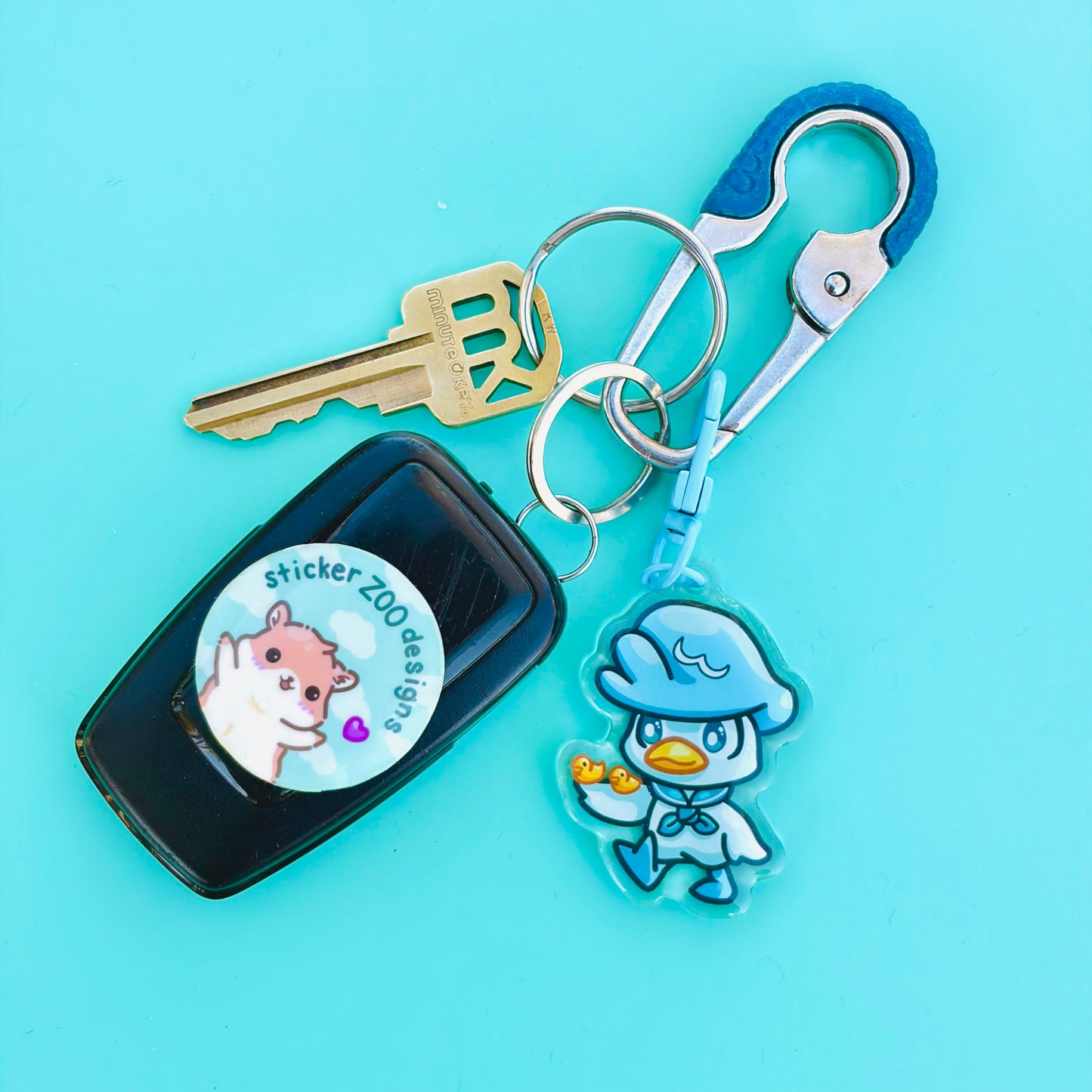 A Blue Duck and a Rubber Duck