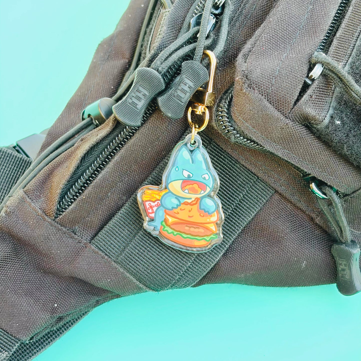 A lazy baby that loves to eat burgers and fries.