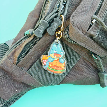 A lazy baby that loves to eat burgers and fries.