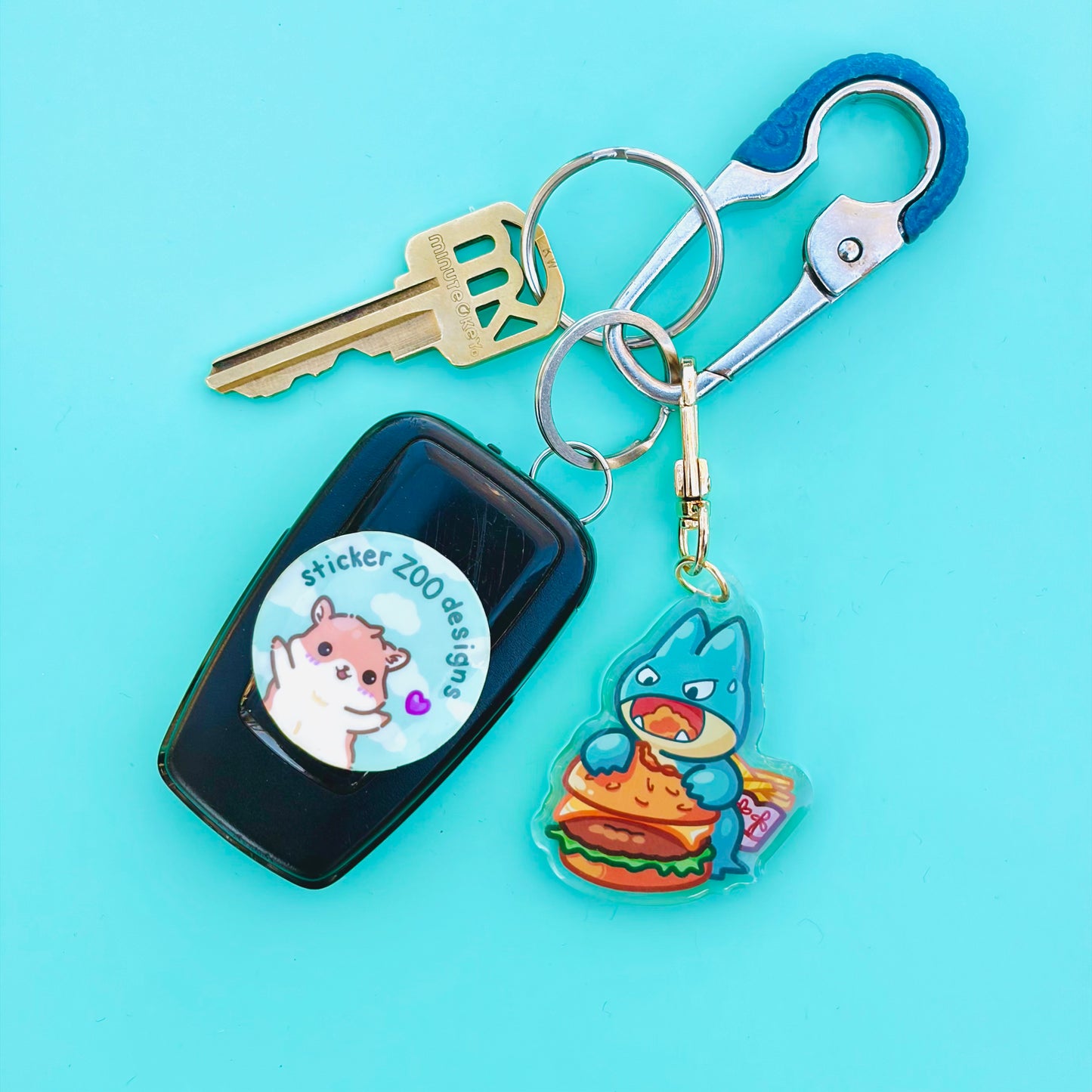 A lazy baby that loves to eat burgers and fries.