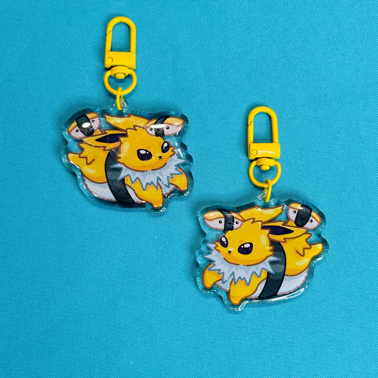 Fox and Cat Buddies Keychains
