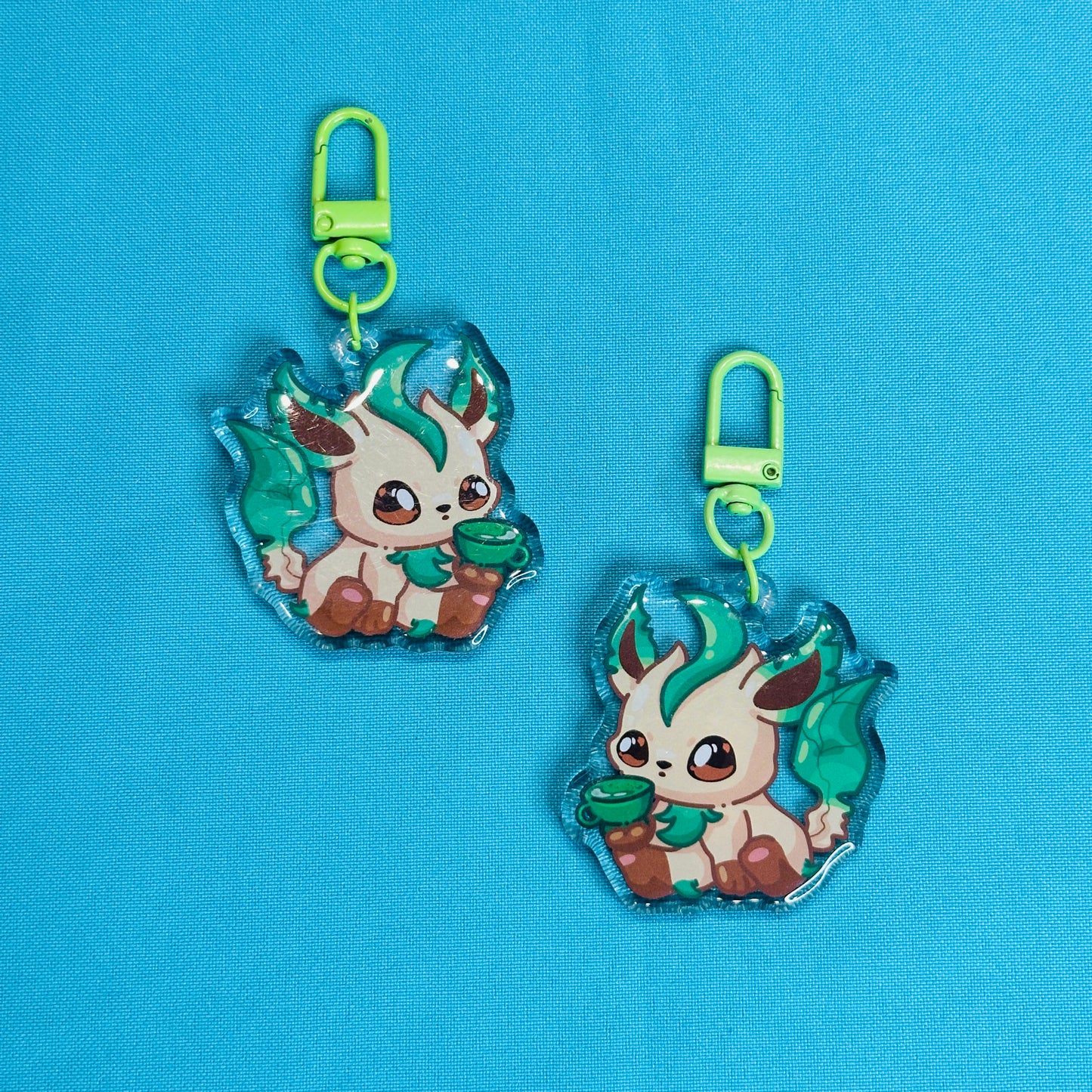 Fox and Cat Buddies Keychains
