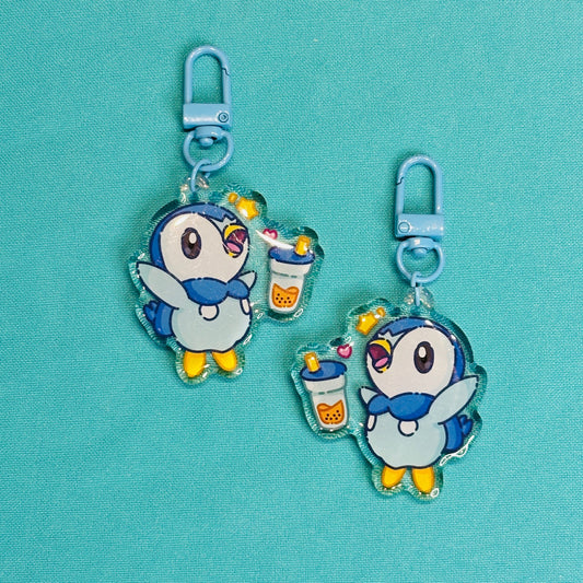 Boba Lover Blue Penguin