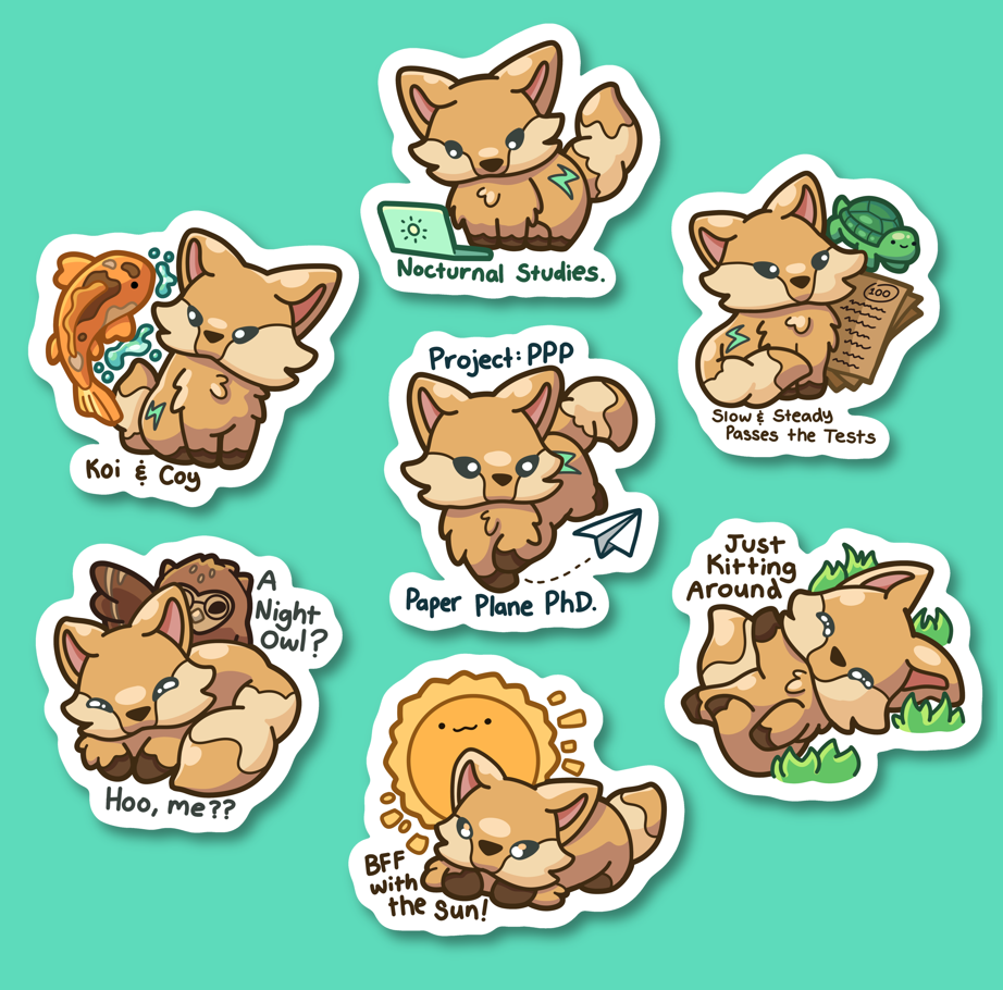 Kittie Stickers (Kit Fox Bakersfield from 9/3)
