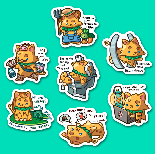 Kellie Stickers (Yellow Cat Merced from 9/8)