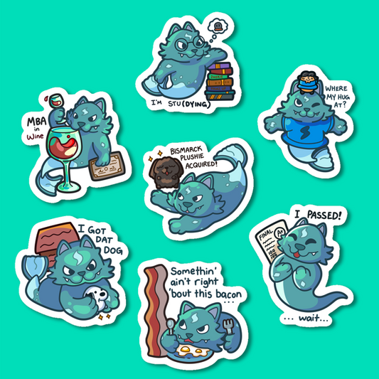 Pawsie Stickers (Mermaid Sea Wolf Sonoma State from 9/11)