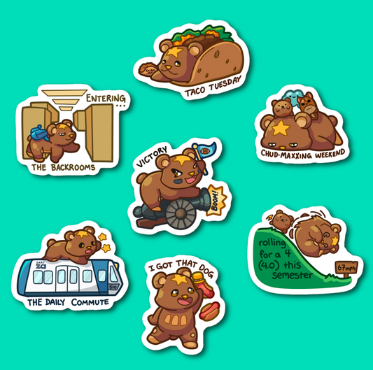 Callie Stickers (Bear Berkeley from 10/1)