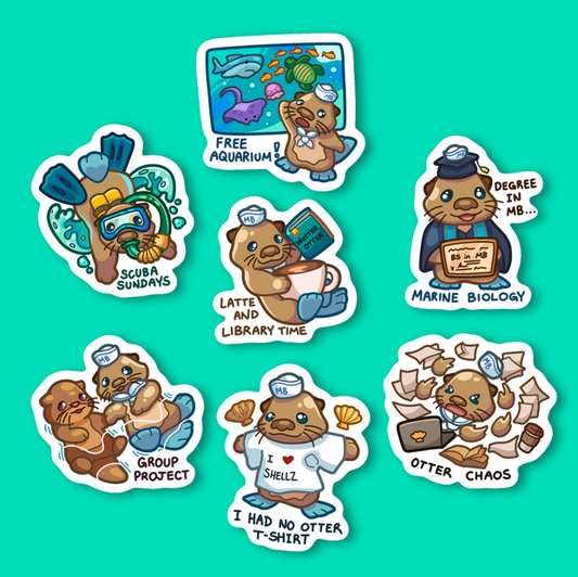 Ollie Stickers (Otter Biologist Monterey Bay from 10/15)