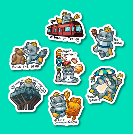 Libbie Stickers (Raccoon King UC San Diego from 10/19)