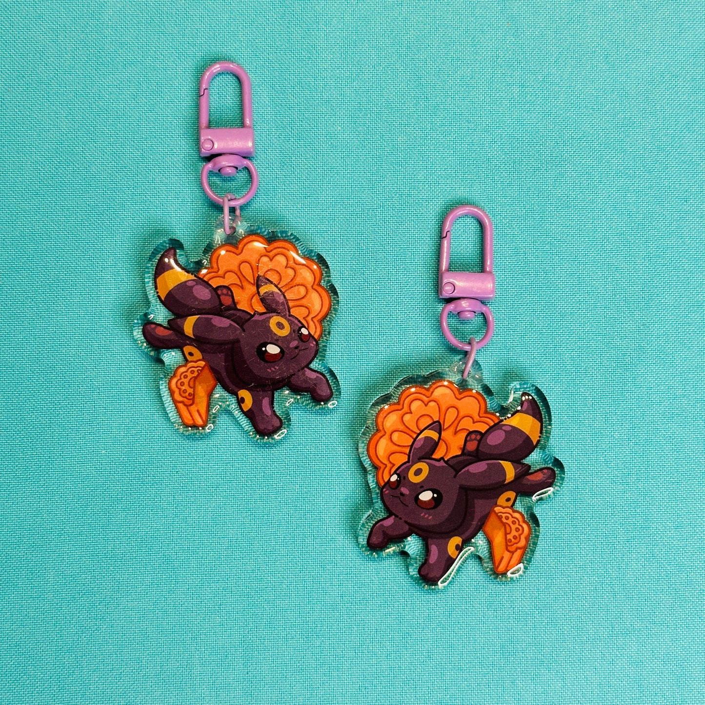 Fox and Cat Buddies Keychains