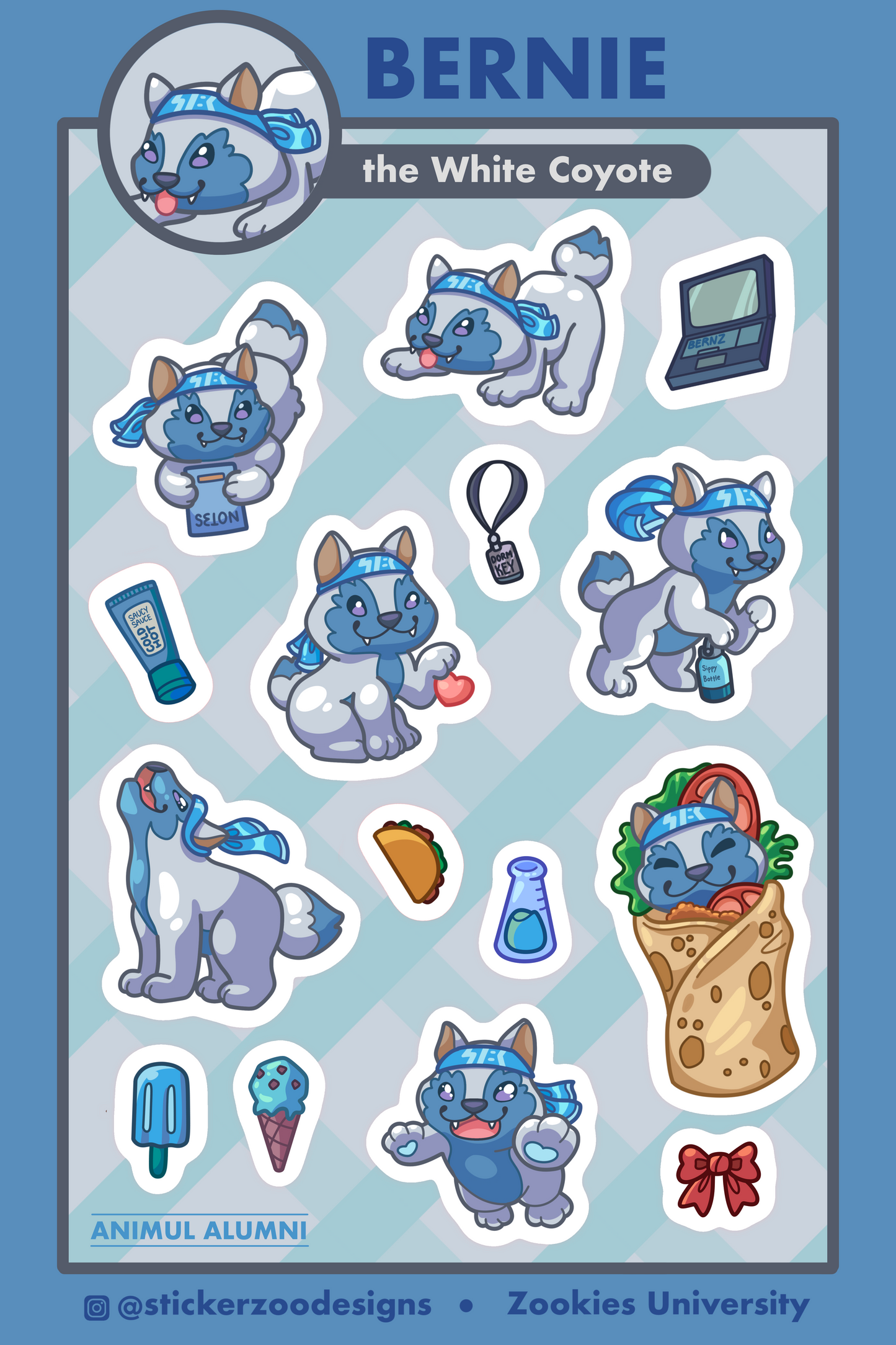 Bernie Sticker Sheet (based on San Bernardino Coyote)