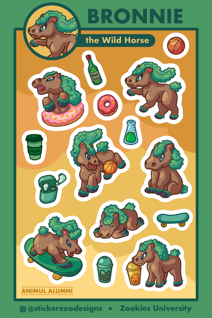 Bronnie Sticker Sheet (based on Pomona Bronco)