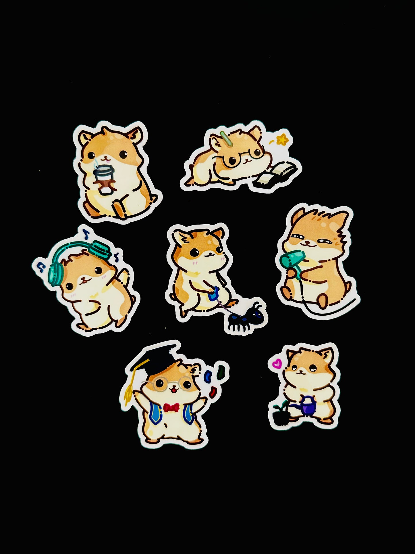 Hemmy the Hamster Sticker Set