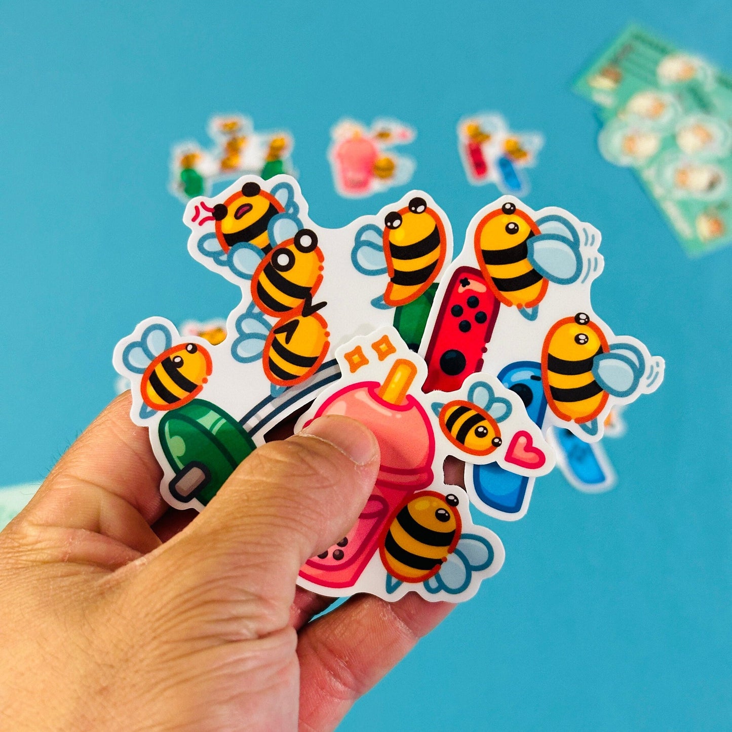 Bee Stickers inspired by Sac State Hornets (Ver.1)